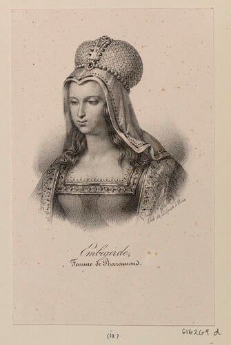 Master: [lithographs of the rulers of France from Pharamond, King of the Franks to Napoléon]
Item: Embegirde