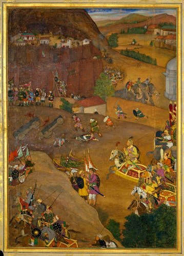 Master: Padshahnamah ?????????? (The Book of Emperors) ??
Item: Azam Khan captures Fort Dharur (January 1631)