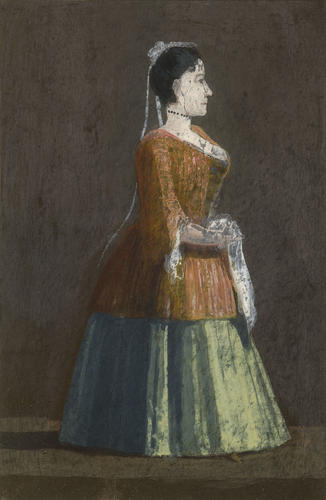 A woman holding a scarf A woman holding a scarf