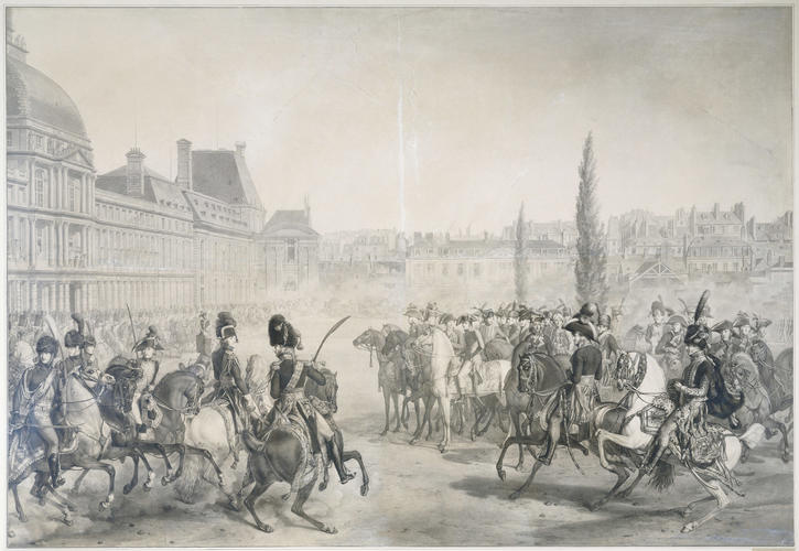 Napoleon, as Premier Consul, at parade in the Tuileries