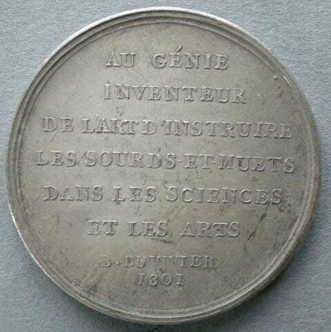 France. Medal commemorating the Abbé de l'Épée, 1801 France. Medal commemorating the Abbé de l'Épée, 1801