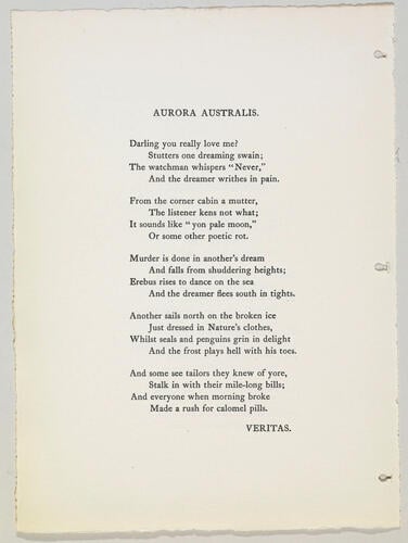 Aurora Australis, 1908-09 / published at the Winter Quarters of the British Antartic Expedition, 1907 Aurora Australis, 1908-09 / published at the Winter Quarters of the British Antartic Expedition, 1907