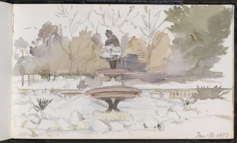 Master: Queen Victoria's Sketch Book 1879-1881
Item: The Gardens at Osborne under snow