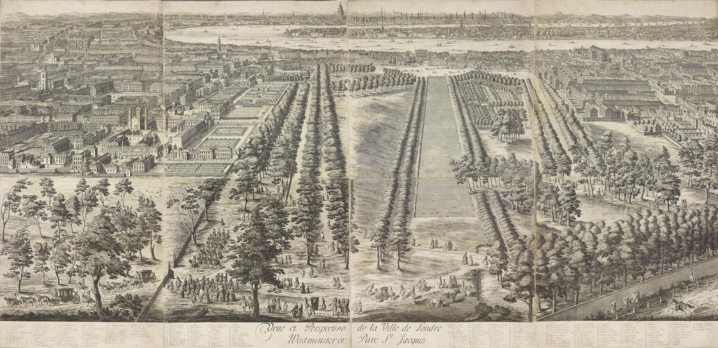 View and Perspective of London, Westminster and St James's Park