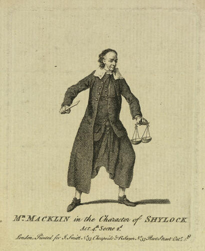 Mr Macklin as Shylock Mr Macklin as Shylock