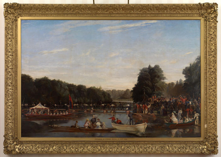 Frame for RCIN 402584, Armitage, The Pontoon on Virginia Water, 5 July 1853 Frame for RCIN 402584, Armitage, The Pontoon on Virginia Water, 5 July 1853