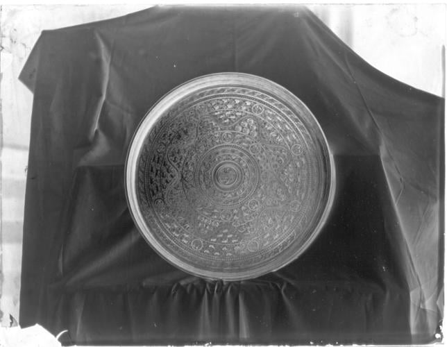 Glass plate negative of a shield Glass plate negative of a shield