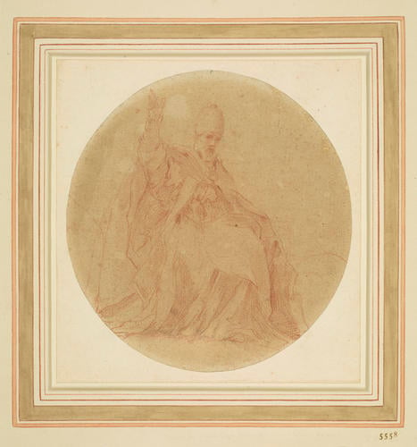 A study for the figure of the pope on the tomb of Urban VIII in St Peter's, Rome