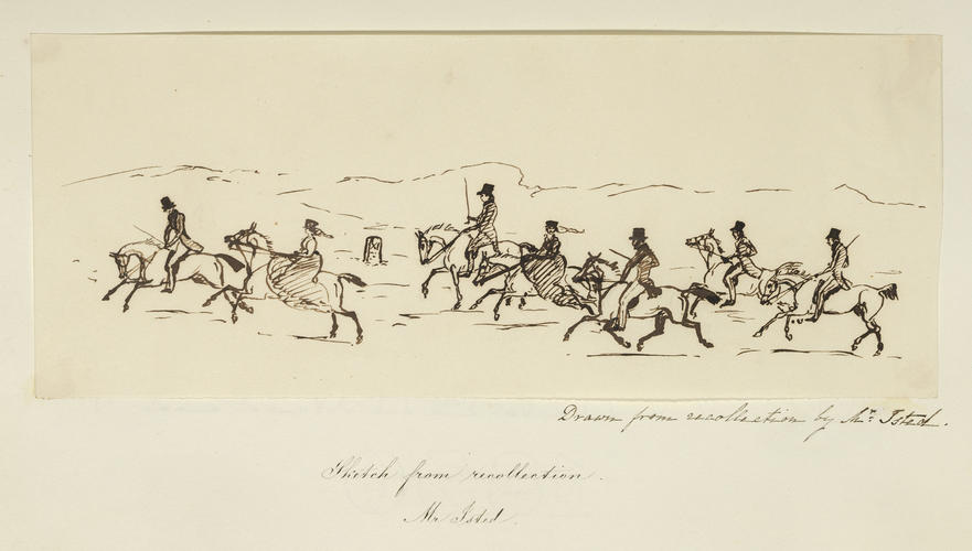 Sketch of a riding party Sketch of a riding party