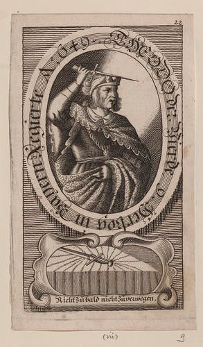 Master: [The Dukes of Bavaria from 538-1679]
Item: THEODO der Ande der Vierte 9 Herzog in Bayern