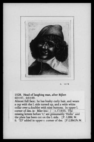 Head of laughing man, after Bijlert Head of laughing man, after Bijlert