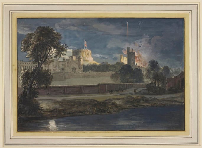 Windsor, view of the Castle taken on a rejoicing night