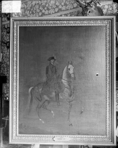 Glass plate negative of a painting Glass plate negative of a painting
