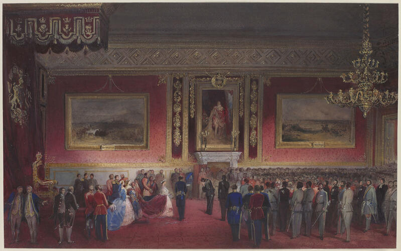 Queen Victoria's Levée for Volunteer Officers, St James's Palace, 7th March 1860