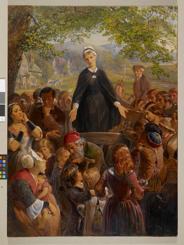 Dinah Morris preaching on the common