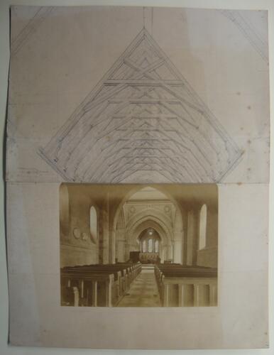 St Mildred's church, Whippingham: perspective view of the nave