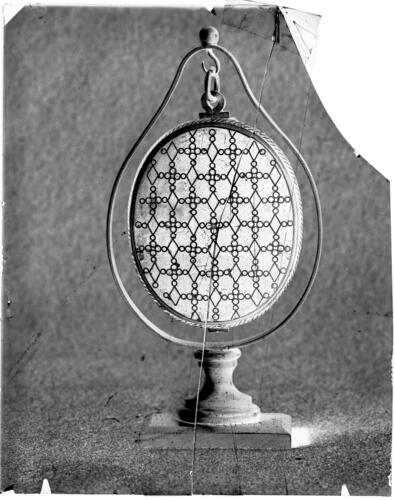 Glass plate negative of a miniature or locket Glass plate negative of a miniature or locket