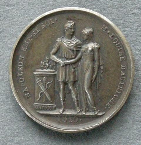 André Gallé (1761-1844) - France. Medal commemorating the marriage of ...