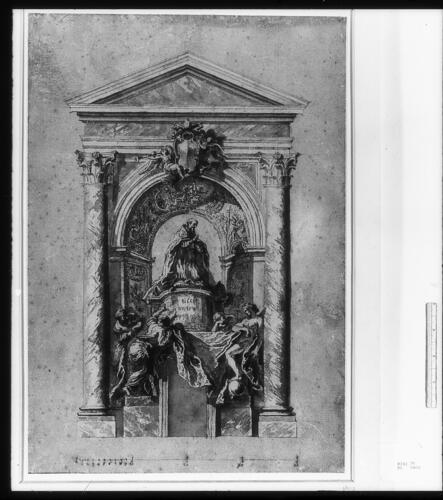 A design for the tomb of Pope Alexander VII in St Peter's, Rome