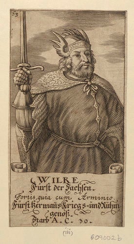 Master: Engravings of legendary rulers of Saxony
Item: WILKE Furst der Sachsen
