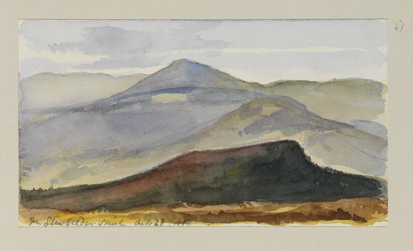 Master: SKETCHES BY QUEEN VICTORIA II
Item: F[ro]m Glen Gelder Shiel
