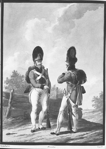 Danish Army. Privates, Grenadiers Danish Army. Privates, Grenadiers
