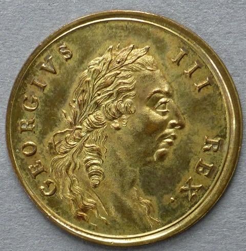Great Britain. 	Medal commemorating the Recovery of King George III from illness, 1789