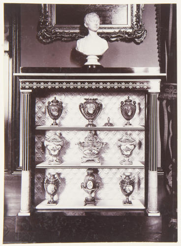 Bookcase with Sevres porcelain, Grand Corridor, Windsor Castle Bookcase with Sevres porcelain, Grand Corridor, Windsor Castle