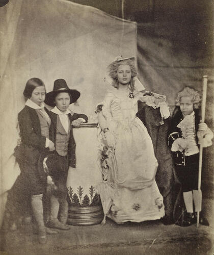 Portraits of Royal Children: Vol. 1 1848-1854. Princess Alice, Prince Alfred, The Pss Royal & Pss Helena as Jose, Michel, 'La Marquise', & Clermont in 'Les petits Savoyards', Windsor 1854 Portraits of Royal Children: Vol. 1 1848-1854. Princess Alice, Prince Alfred, The Pss Royal & Pss Helena as Jose, Michel, 'La Marquise', & Clermont in 'Les petits Savoyards', Windsor 1854