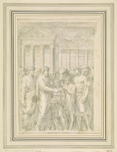 Marcus Aurelius sacrificing before The Temple of Jupiter Marcus Aurelius sacrificing before The Temple of Jupiter