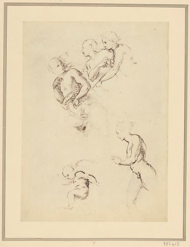 Studies for a group of flying angels