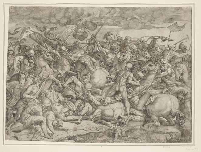 The Battle of Constantine at the Milvian Bridge [left half]