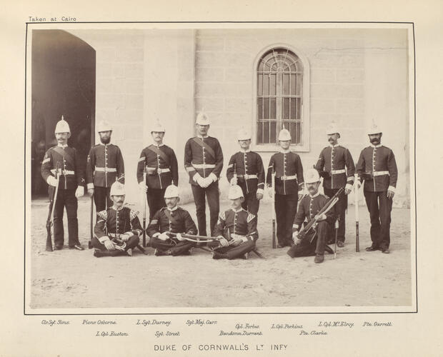 Soldiers from the Duke of Cornwall's Light Infantry who served in the Anglo-Egyptian War