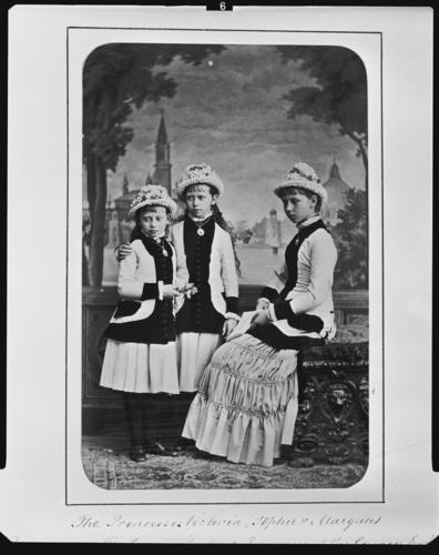 The Princesses Victoria, Sophie, and Margaret of Prussia, 1879 [in Portraits of Royal Children Vol. 25 1879-80]