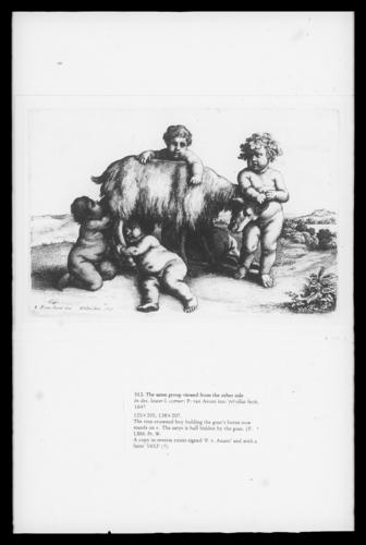Four boys, a young satyr, and a goat Four boys, a young satyr, and a goat