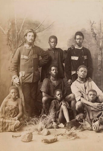 Alexandre de Serpa Pinto with the survivors of his expedition from São Paulo da Assunção de Loanda to Natal Alexandre de Serpa Pinto with the survivors of his expedition from São Paulo da Assunção de Loanda to Natal