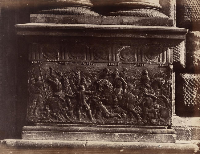 Bas relief of Battle of Pavia on Charles V's Palace, Granada