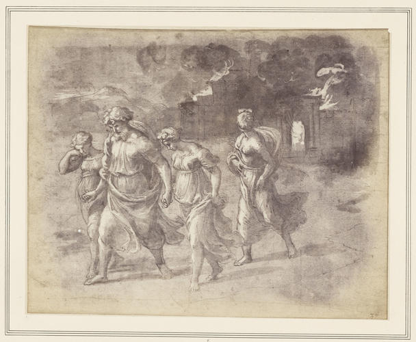 Lot's family flees Sodom Lot's family flees Sodom
