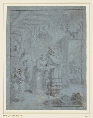 A design for Don Quixote: The Curate and the Barber disguising themselves A design for Don Quixote: The Curate and the Barber disguising themselves