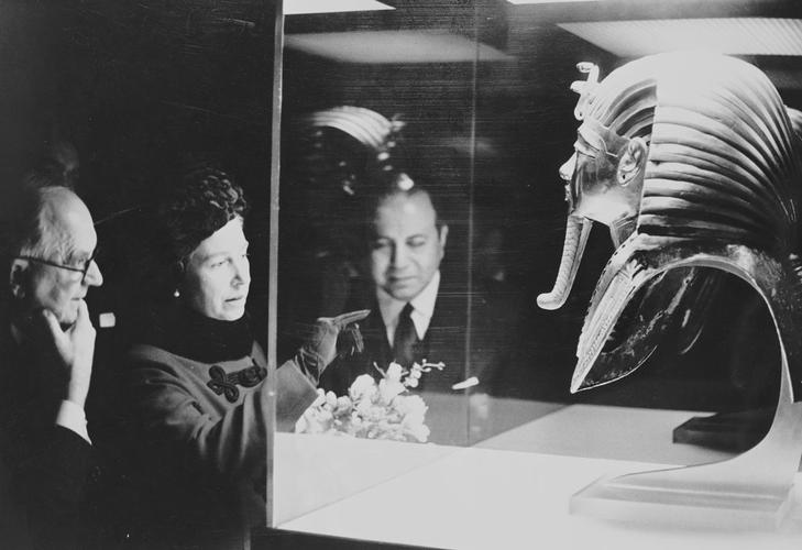 Queen Elizabeth II during the opening of the Treasures of Tutankhamun exhibition at the British Museum