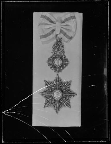 Glass plate negative of the Austrian order of Elizabeth Glass plate negative of the Austrian order of Elizabeth