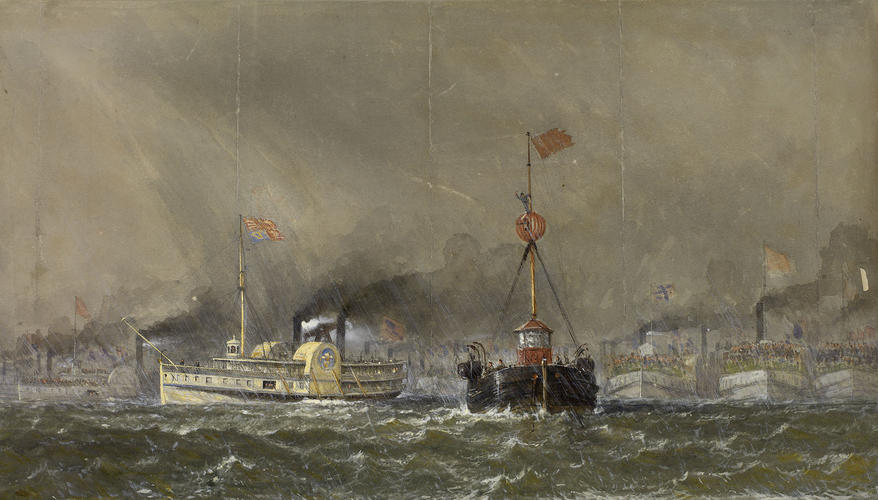 The Prince of Wales ascending the St Lawrence River in the steamer 'Kingston', 23-4 August 1860 The Prince of Wales ascending the St Lawrence River in the steamer 'Kingston', 23-4 August 1860