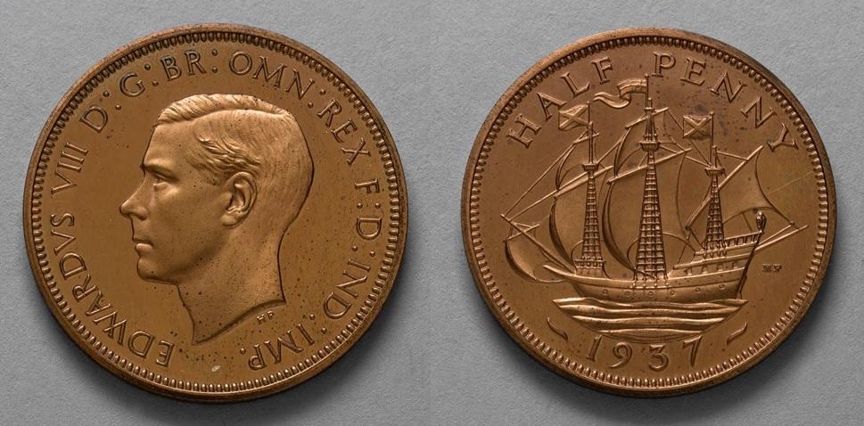 Edward VIII pattern halfpenny