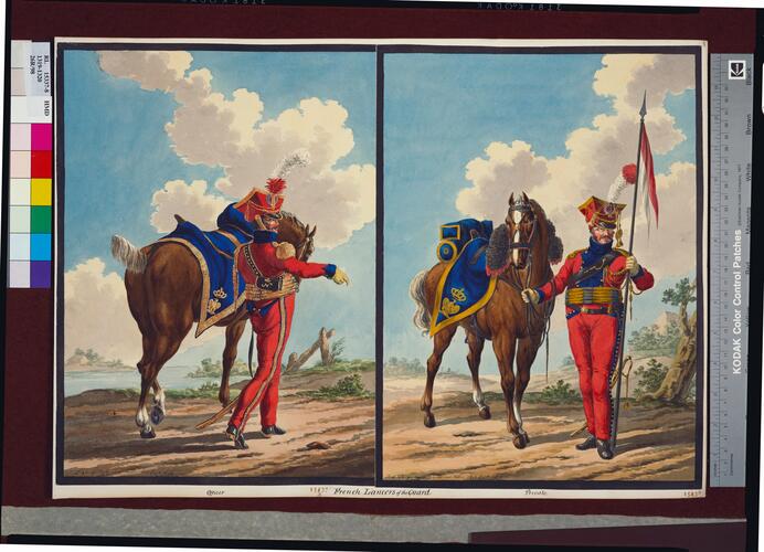 French Army. Officer, Lancers, Garde Impériale