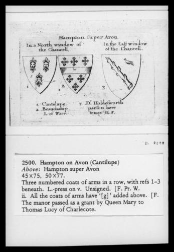Hampton on Avon (Cantilupe family) Hampton on Avon (Cantilupe family)