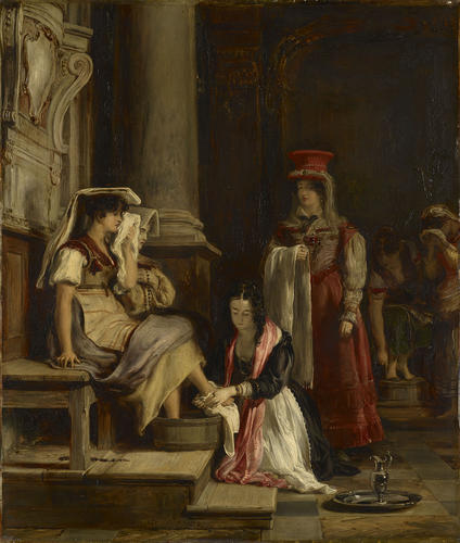 A Roman Princess Washing the Feet of Pilgrims
