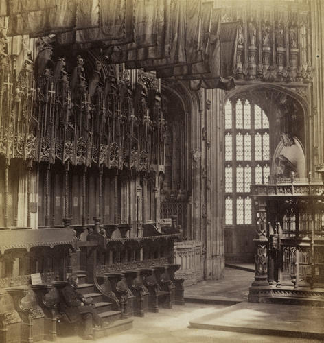 Interior of Henry 7th's Chapel, Westminster. Stalls of the Knights of the Bath