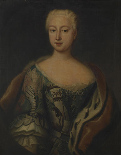 Portrait of a lady, traditionally identified as Augusta of Saxe-Gotha, Princess of Wales (1719-72) Portrait of a lady, traditionally identified as Augusta of Saxe-Gotha, Princess of Wales (1719-72)