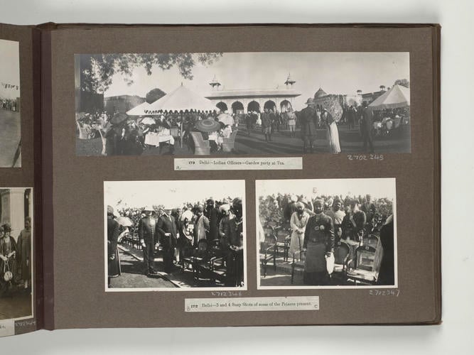 Delhi - Indian officers - garden party at tea: Arthur, Duke of Connaught, in India, 1921