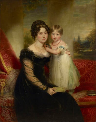 Victoria, Duchess of Kent, (1786-1861) with Princess Victoria, (1819-1901)